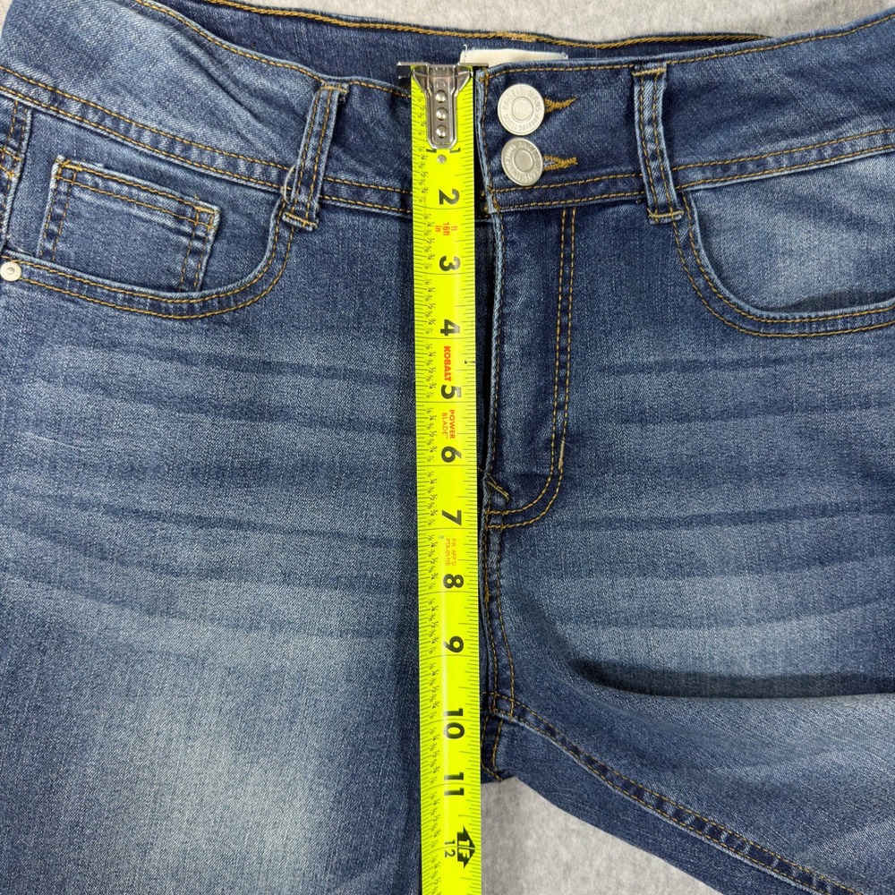 Angels Forever Young Everflex Curvy Bootcut Jeans Medium Wash Sequin Pockets 8 - Picture 8 of 12